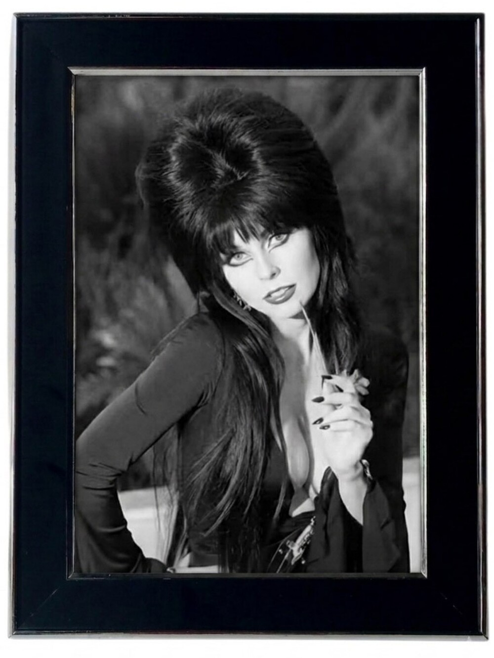 Elvira Horror Queen Cult Classic Gothic Punk Rock 80s 90s framed print Pin Up